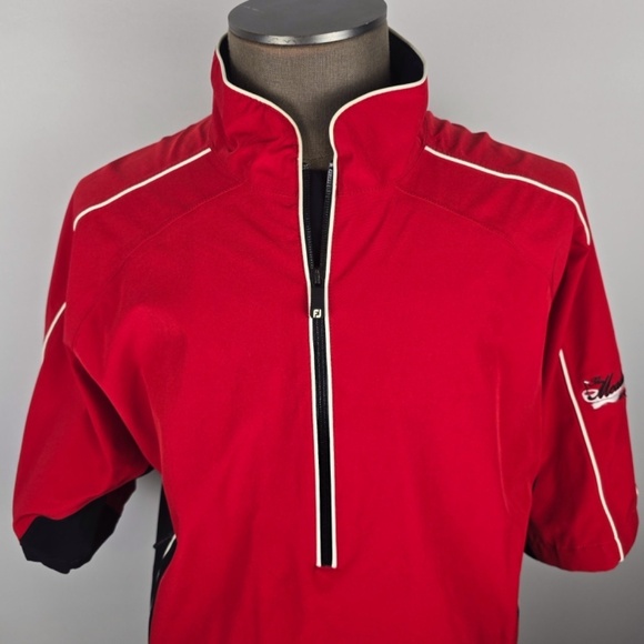 DRYJOYS FOOTJOY Mens L Golf Tour Collection Pullover Jacket S/S Windbreaker - Picture 2 of 11
